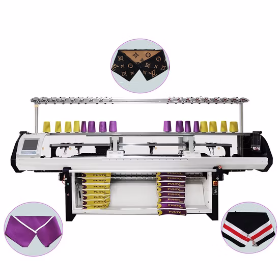 Manufacturers Double Head Single System Computerized Knitting Machine with Jacquard for Collar Cuff School Uniform Shoe Upper Cardigan Sweater